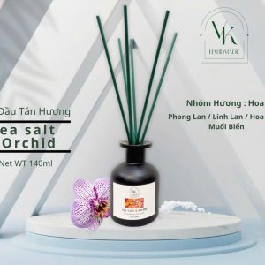 VKcandle Reed Diffuser 140ml – Sea Salt & Orchid: Hương thơm lãng mạn của biển và hoa lan